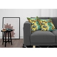 thumbnail image 4 of Ambesonne Funny Animals Throw Pillow Cover Pack of 2, Happy Leisure Day, 2 Pcs-20"x20", Yellow Aqua Green, 4 of 5
