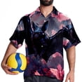 thumbnail image 4 of Bats Men's Short Sleeve Button Down Spread Collar Beach Shirts, 4 of 6