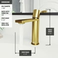 thumbnail image 2 of VIGO Halsey Single Handle Single-Hole Bathroom Faucet in Matte Brushed Gold, 2 of 11
