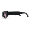 thumbnail image 3 of Womens Geometric Angular Mod Thick Bevel Cat Eye Sunglasses Matte Black - Purple, 3 of 4