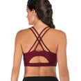 thumbnail image 5 of Womens Meduim Impact Sports Bras Criss Cross Back Sexy Running Bra Workout Running Crop Tops Longline Yoga Bra, 5 of 7