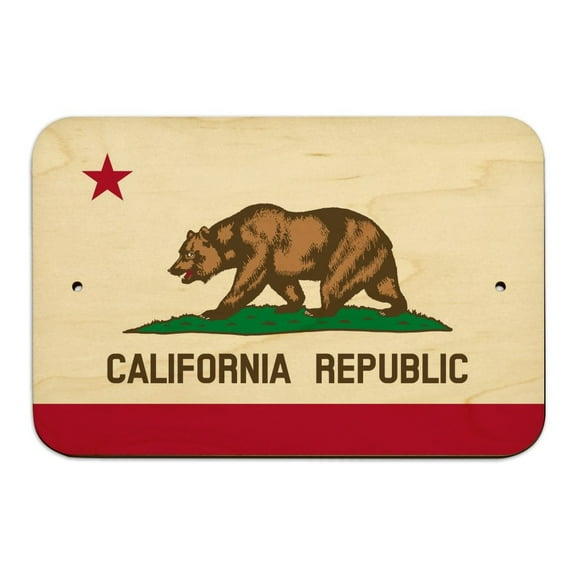 California Republic State Flag Home Business Office Sign