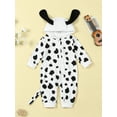 thumbnail image 2 of Dalmatian Costume Baby Boy Girl Halloween Outfits Long Sleeve Zip Up Hoodies Jumpsuit with Ears + Tail Fall Clothes Set, 2 of 7