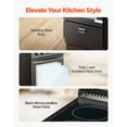thumbnail image 5 of VEVOR 24 in Electric Range Oven,2.7 Cu. Ft. Capacity Compact Freestanding Oven, Stainless Steel Kitchen Stove with 4 Burners, Easy Reach Rack, Storage Drawer, Drip Pan, Indicator Light(No Power Cord), 5 of 9