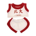 thumbnail image 3 of Ropa de Muñeca de Peluche Baoblaze Conjunto de Pantalón DIY 17 cm Chaleco Rojo, 3 of 8