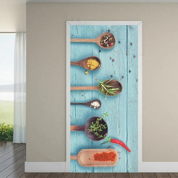 D Door Stickers Colorful Fruit Candy Door Poster Wall Art Mural Decals Living Room Nursery Kids Bedr