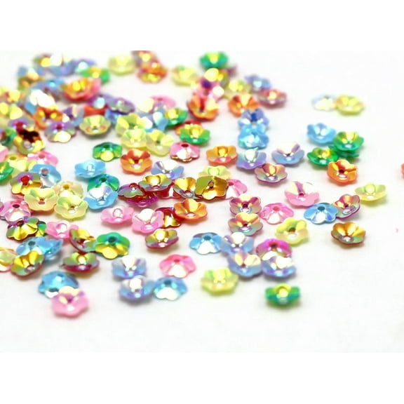 U8MO 3000 Mixed Color Cup Flower loose sequins Paillettes 6mm sewing Wedding craft