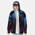 thumbnail image 2 of Fotbe Futuristic Purple Panther Chaqueta con Protección Solar UPF 50+ para Hombre y Mujer, Camisa con Capucha y Bolsillos-Large, 2 of 7