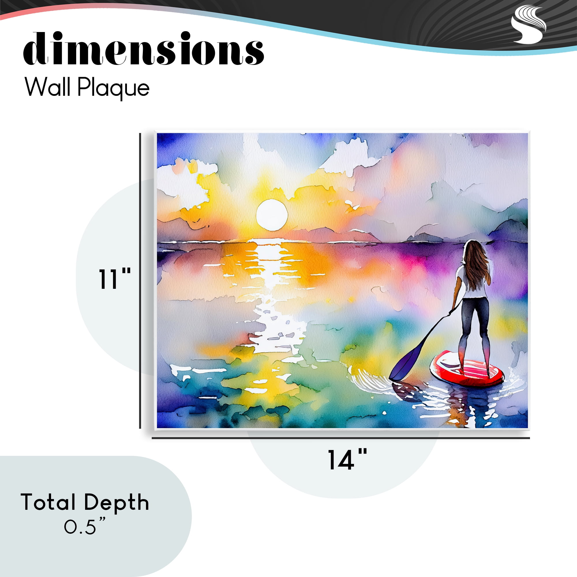 Stupell Industries Sunset Paddle Drift Wall Plaque Art, design by Shelly Craig