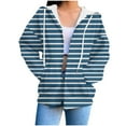 thumbnail image 2 of Chandails à Capuche Zippés pour Femmes Rabais de 50 % en Liquidation Chandail à Capuche Décontracté Imprimé à Fermeture Éclair à Manches Longues Veste Haut, 2 of 6