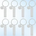 thumbnail image 6 of 1 Box 20Pcs Metal Stamping Keychain Blanks Engravable Key Chain Blanks Bulk Stainless Steel Tags Round Rectangle Ring Alloy Keychains for Laser Engraving Jewelry Making DIY Crafting Women, 6 of 7