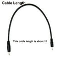 thumbnail image 2 of 2pcs 1ft 2.5mm Mono Male to 3.5mm Mono Monaural TS Male Jack Plug 12V Trigger Audio Adapter Connector Cable for Logitech Harmony Hub Parasound Amp, 2 of 14