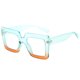 thumbnail image 1 of Gafas anti-azules de montura grande, cuadradas, gruesas, modernas y simples, hechas de PC, 1 of 5