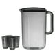 thumbnail image 2 of Botella de agua de plástico de gran capacidad con 4 tazas | Hervidor hermético apto para frigorífico | Material ABS verde transparente | Ideal para almacenar agua fría, frutas, leche, té y bebidas, 2 of 6