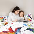thumbnail image 5 of Castle Fairy Floral Hummingbird Queen Comforter Set,Spring Garden Bedding Comforter Set, 5 of 8
