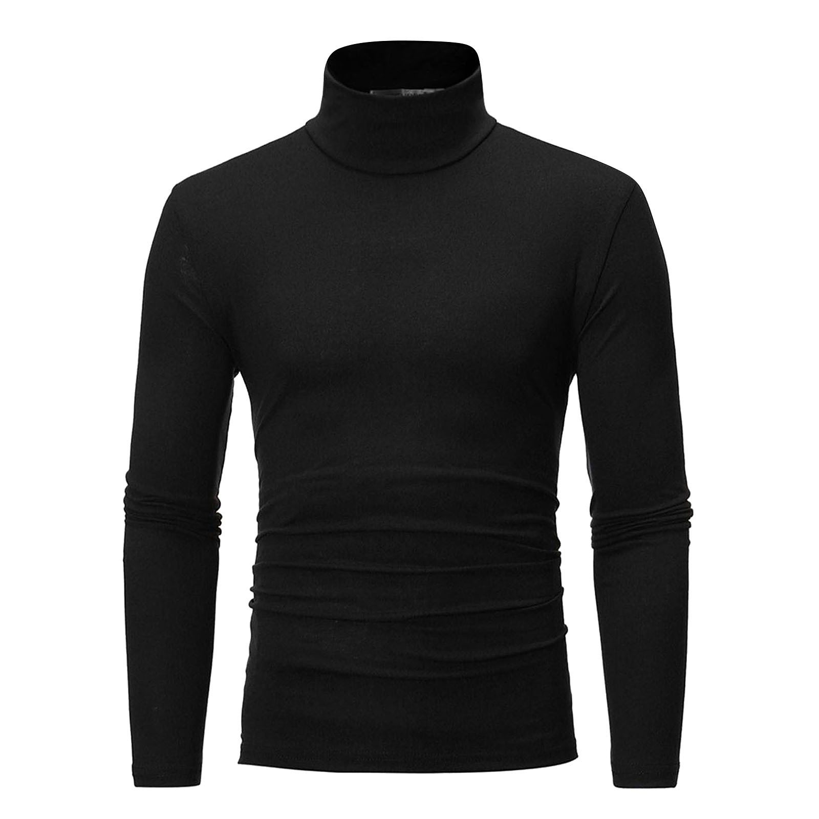 Men's Long Sleeve Slim Fit Mock Turtleneck Pullover Sweater Casual ...