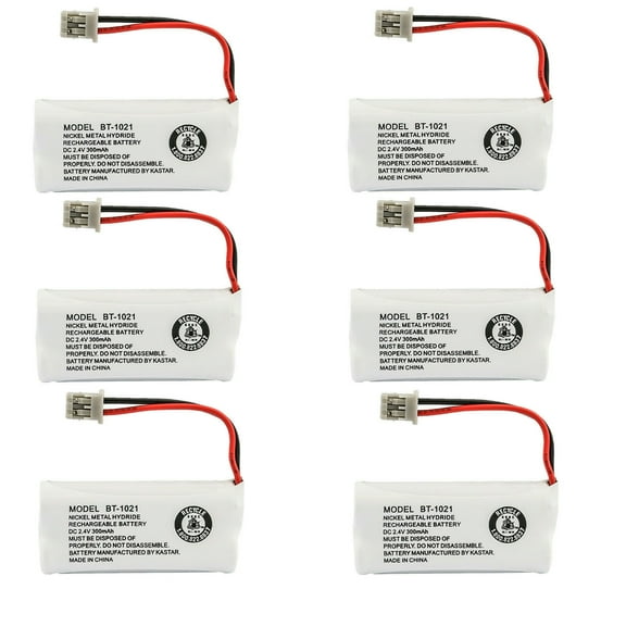 Kastar 6-Pack BT-1021 Battery Replacement for Uniden D1680-3T D1680-3X D1680-4 D1680-8 D1685 D1685-2 D1685-3 D1685-4 D1685-5 D1688 D1688-2 D1688-2T D1688-3 D1688-4 D1688-5 D1760 D1760-2 D1760-2W