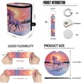 thumbnail image 6 of Yuyamidu Running Horse Car Interior Sets Car Front Back Seat Covers Steering Wheel Cover Seatbelt Shoulder Pad Trash Bin Rearview Mirror Cover Coasters Keychain Lipstick Holder 13pcs, 6 of 7