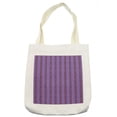 thumbnail image 1 of Geometric Tote Bag, Sausage Link Shapes Built-in Purple Colored Pinstripe Pattern, Cloth Linen Reusable Bag for Shopping Books Beach and More, 16.5" X 14", Cream, by Ambesonne, 1 of 2