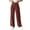 Wine, variant on Mlzmgr Dress Pants for Women Wide Leg High Waist Dress Pants Solid Color Loose Comfy Work Business Pants