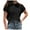 Black-01, variant on Womens Summer Cap Sleeve T-Shirts Casual Loose Fit Tunic Tops Crew Neck Tee Shirts