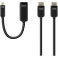 thumbnail image 2 of Belkin Mini DisplayPort to HDTV Cable - video / audio cable kit - DisplayPort / HDMI - 8 ft, 2 of 2