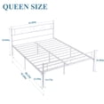 thumbnail image 3 of VECELO Queen Size Bed Frame with Headboard, Metal Platform Bed Frame/Mattress Foundation, No Box Spring Needed, Easy Assembly, White, 3 of 9