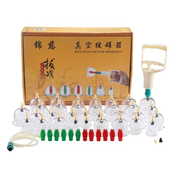 Juego De Ventosas Al Vacío, 32 Uds, Ventosas Con Bomba De Vacío, Kits De Terapia De Masaje Médico Tradicional Chino Yuarrent HA020286-00