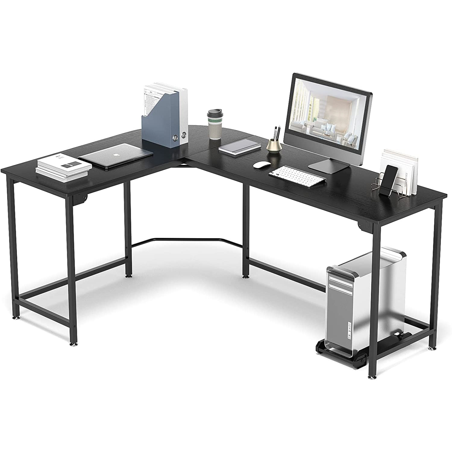 COOKCOK L Shape Desk,66" Computer Desk,Large Gaming Desk,Corner Desk