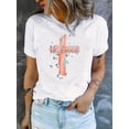 thumbnail image 2 of Camiseta con estampado de Pascua, manga corta y cuello redondo, informal, para verano y primavera. Camiseta para mujer, para adultos, hombres, mujeres, adolescentes, jóvenes y para el tiempo libre., 2 of 7