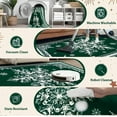 thumbnail image 6 of BLEUM CADE Christmas Snowflake Area Rugs 8'x10' for Living Room, Washable Rugs for Bedroom Dinning Room,Ultra Soft Non Slip Durable Large Carpet Christmas Decorations,Green, 6 of 8