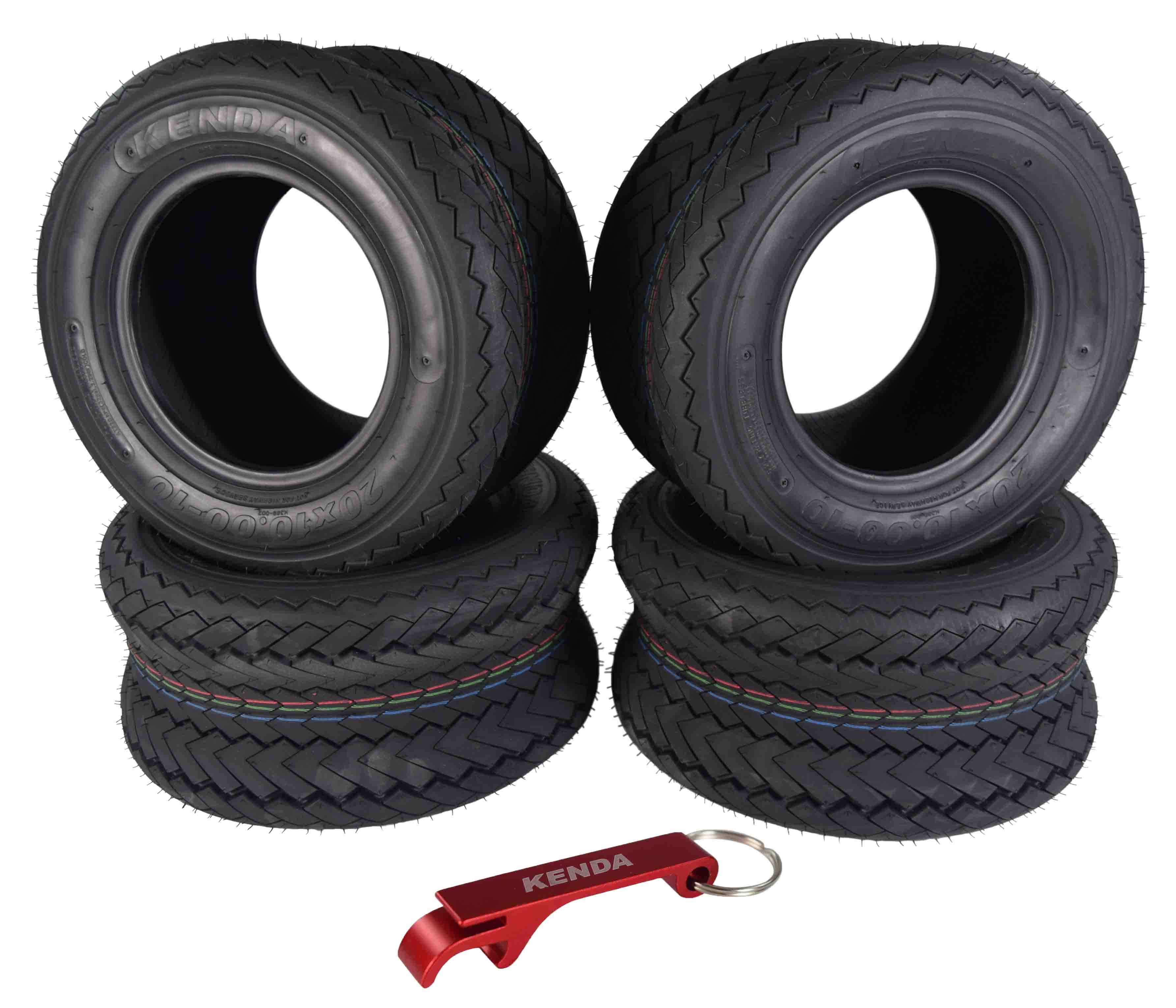 Kenda 235Q2076 20x1010 HoleN1 6 Ply Tubeless Golf Cart Turf Tires 4