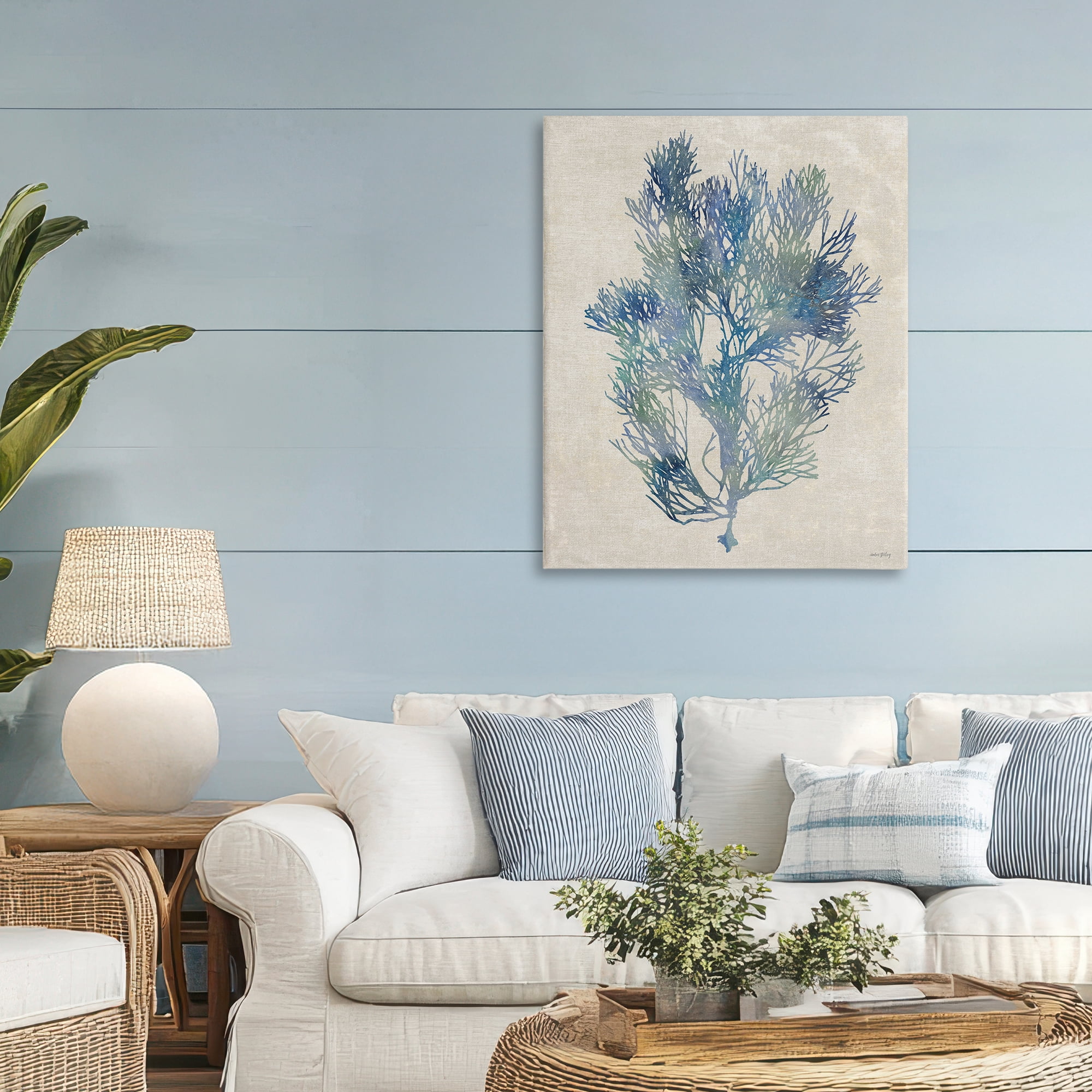 Stupell Industries Misty Blue Coral Study Canvas Wall Art, design by Amber Sterling