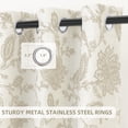 thumbnail image 4 of DriftAway Linen Floral Paisley Camel Beige Blackout Curtains for Living Room Bedroom 84 Inch Length 2 Panels Lined Grommet Window Drapes Thermal Farmhouse Country Jacobean Curtains, 4 of 8