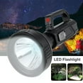 thumbnail image 4 of LED Flashlight Searchlight 500M Lighting Spotlight 3500mAh USB Rechargeable IP65 Waterproof 2-Mode Hand-held Flashlight for Camping Night Fishing Hiking, 4 of 10