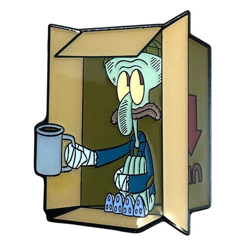 Spongebob Squarepants Homeless Squidward Enamel Pin Walmart Com