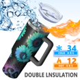 thumbnail image 2 of 1pc sunflower 40oz Tumbler with Straw & Handle - Insulated Stainless Steel Cup | Holiday Gift for Man Women (Christmas, Valentine's, Birthday), 2 of 5