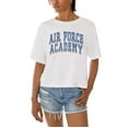 thumbnail image 2 of Women's Gameday Couture White Air Force Falcons Claim To Fame Boxy Cropped T-Shirt, 2 of 5