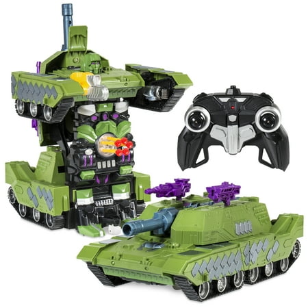 Best Choice Products Toy Transformer RC Robot Tank with USB Charger, (Best Rc Tank Brand)