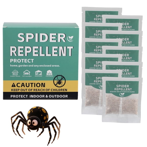 Paddsun Spider Deterrent - 10 pack Powerful Spider Deterrent Plant-Based Ingredients for Outdoor Indoor Garage Spider Deterrent Safe for Kids & Pets Easy to Use