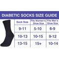 thumbnail image 3 of Diabetic Socks Men's & Women Crew Style Physicians Approved Circulatory Socks 3-12 Pairs, 3 of 13