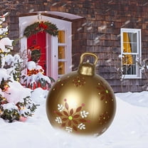 1PC Outdoor Christmas Decorations Clearance Cute Christmas Ornaments 60CM Outdoor Christmas Inflatable Decorated Ball Giant Christmas Inflatable Ball Christmas Tree Decorations
