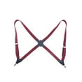thumbnail image 1 of fastboy Polyester Men Women Brace Fashionable Replacement Portable Stylish Adjustable Elastic Back Braces with 2 Clips Wine Red, 1 of 6
