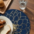 thumbnail image 4 of Round Placemats Abstract Golden Flower 15 inch Set of 2 Table Mats for Dining Table Floral Blue Modern Art Heat Resistant Non-Slip Kitchen & Home Decorative Place Mat Set, 4 of 8