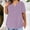Purple2, variant on Babysbule Women Fashion Plus Size Casual V-Neck Short Sleeve T-Shirt, Soft Comfortable Stretchy Fit, Trendy Everyday Wear