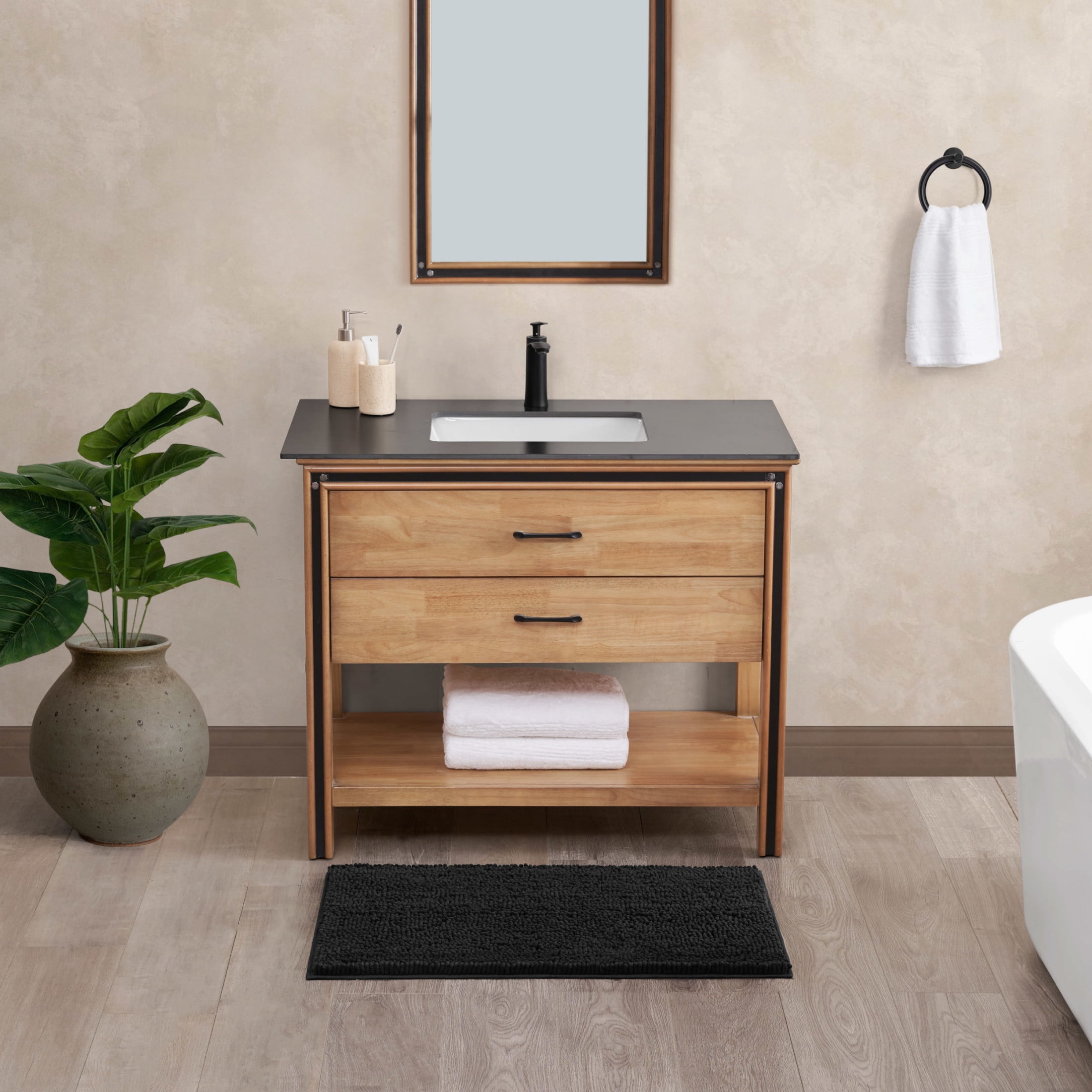 Resort Collection Chenille Plush Loop Bath Mats