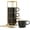 Black, variant on Black 13 Oz Ceramic Stackable Coffee Mug Set of 4 with Rack and Spoons for Cappuccino Latte Macchiato Espresso