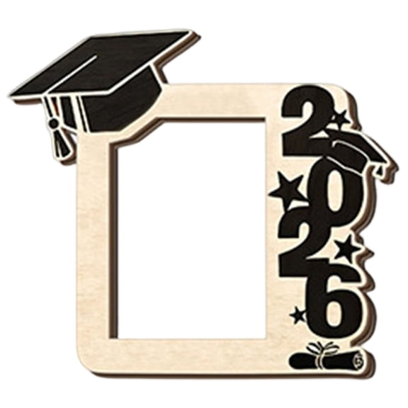 Graduation Photo 2026 Custom Name Wooden Picture Class Of 2026 Grad Engraved Desk For High School College Graduate