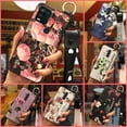 thumbnail image 3 of LYM-Phone Case For Moto G Stylus 5G, Wrist Strap Protective Back Cover Waterproof Flower Kickstand Wristband Fashion Design Lanyard Anti-dust Silicone Soft case Ring Phone Holder Durable, 3 of 9