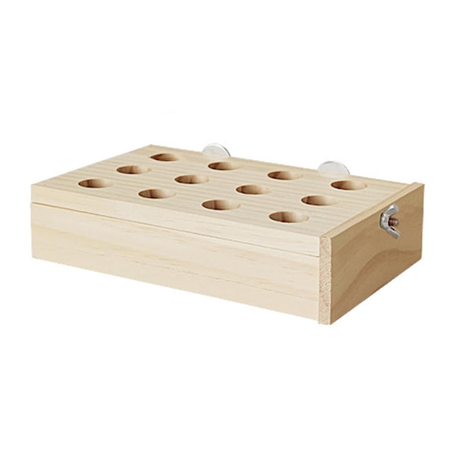 BELOVING Bird Forag Feeder Box Educational Wooden for Rabbit Chinchilla Dwarf Hamster 20.8x12.8x5cm